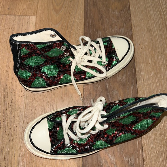 CONVERSE
ALL STAR 70 HI 'SEQUINS' - RED/GREEN/EGRET/RED/YELLOW | NWOT - Picture 4 of 6